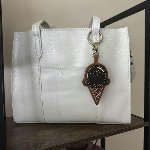 Chocolate ice cream cone keychain - customer review photo