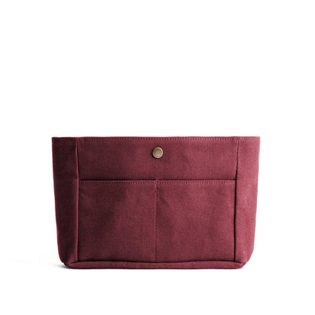 Maroon*Classic*Medium | Medium canvas bag insert for organization