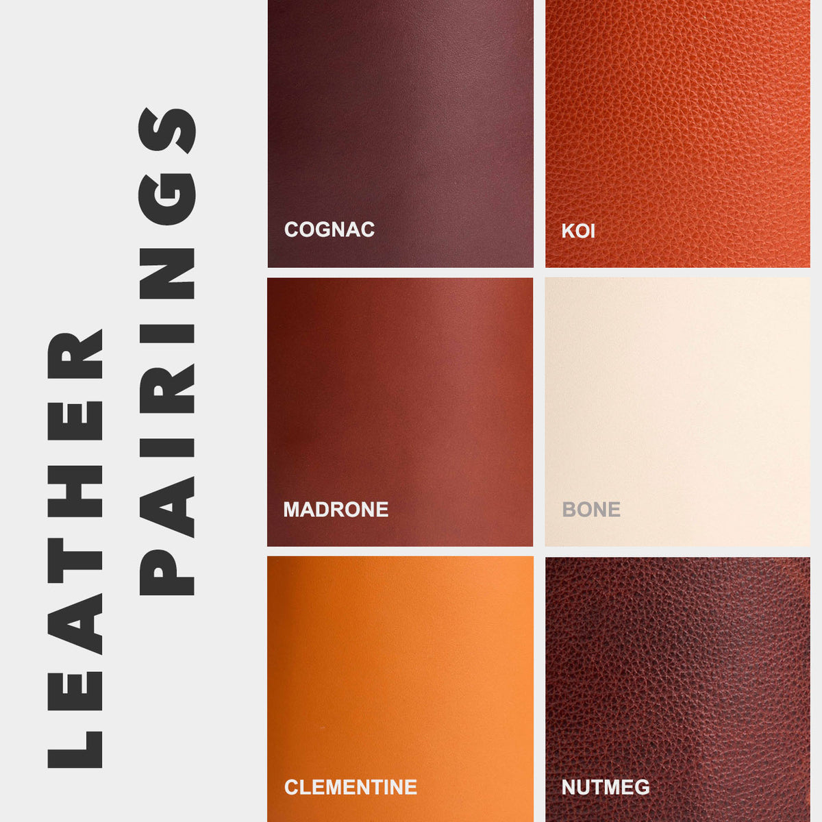 Salted Caramel | Leather pairings infographic