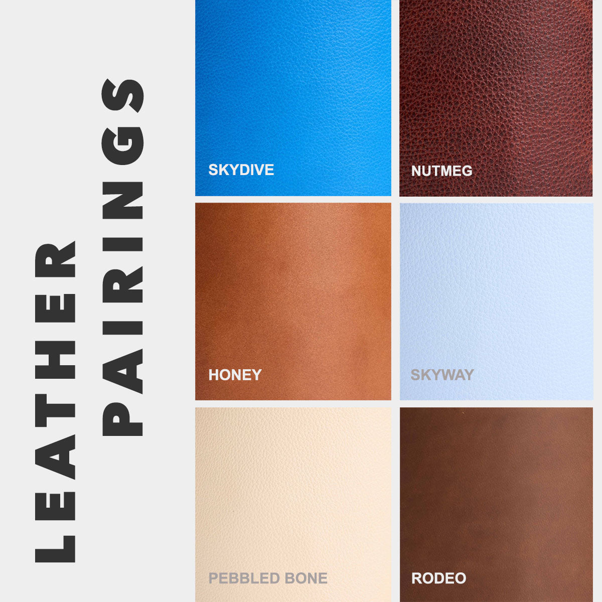 Shoreline | Leather pairings infographic