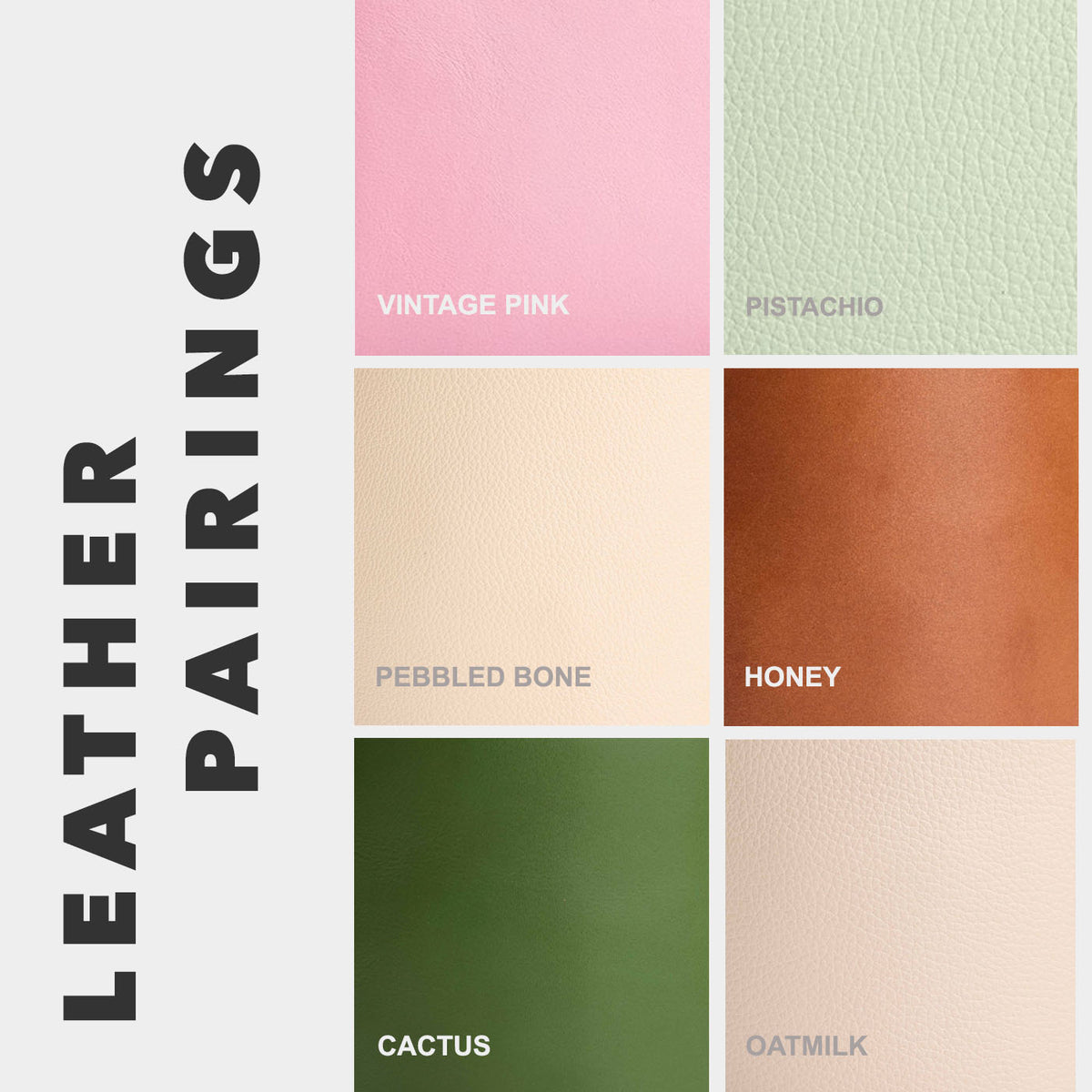Tea Rose | Leather pairings infographic