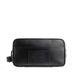 Black | Large rectangular leather dopp kit