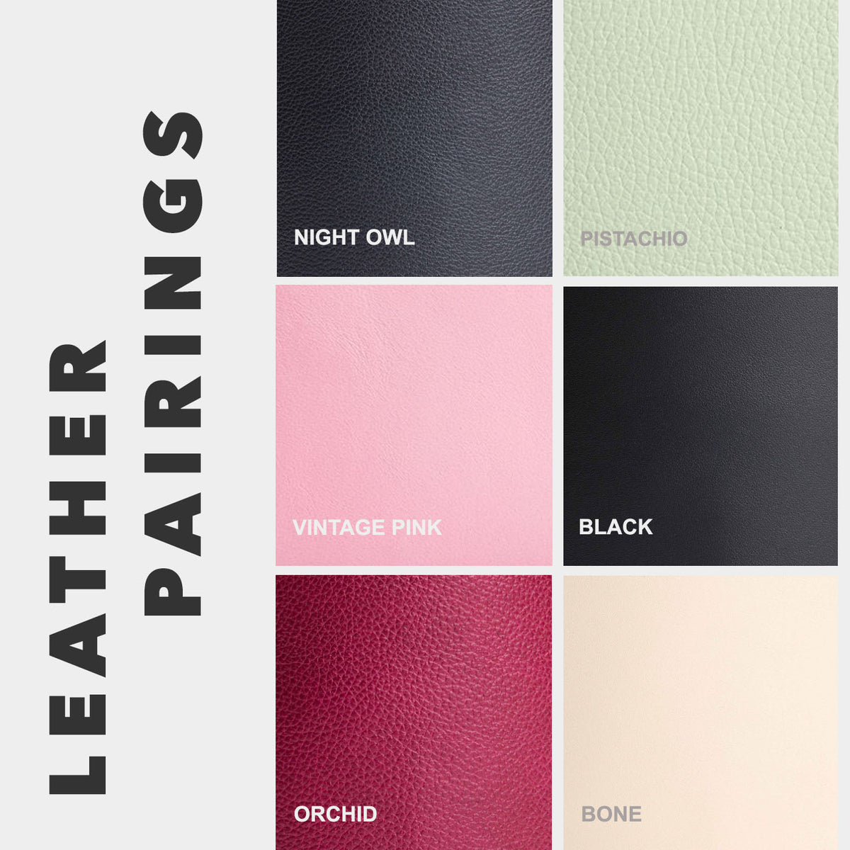 Berry Matcha | Leather pairings infographic