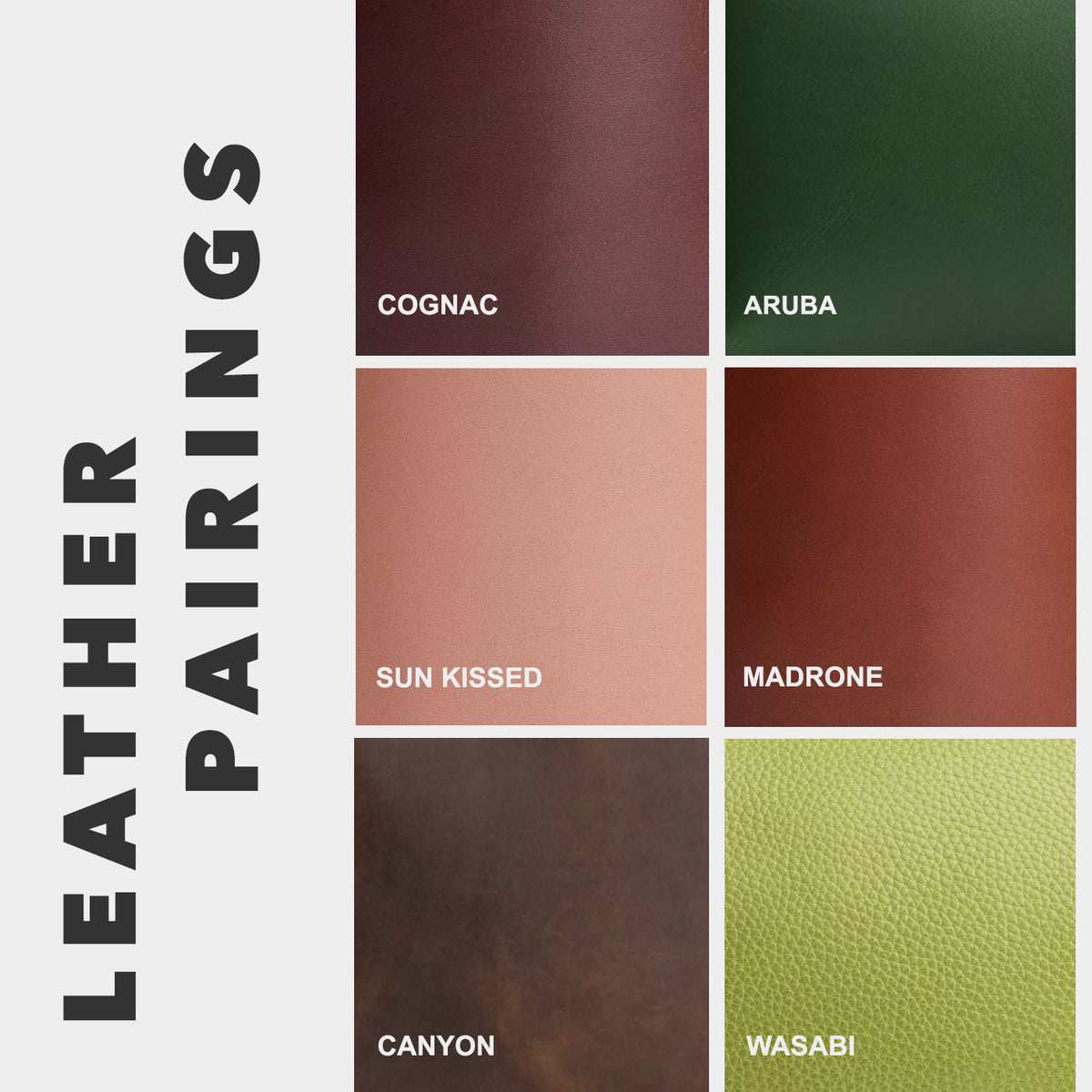 Safari | Leather pairings infographic