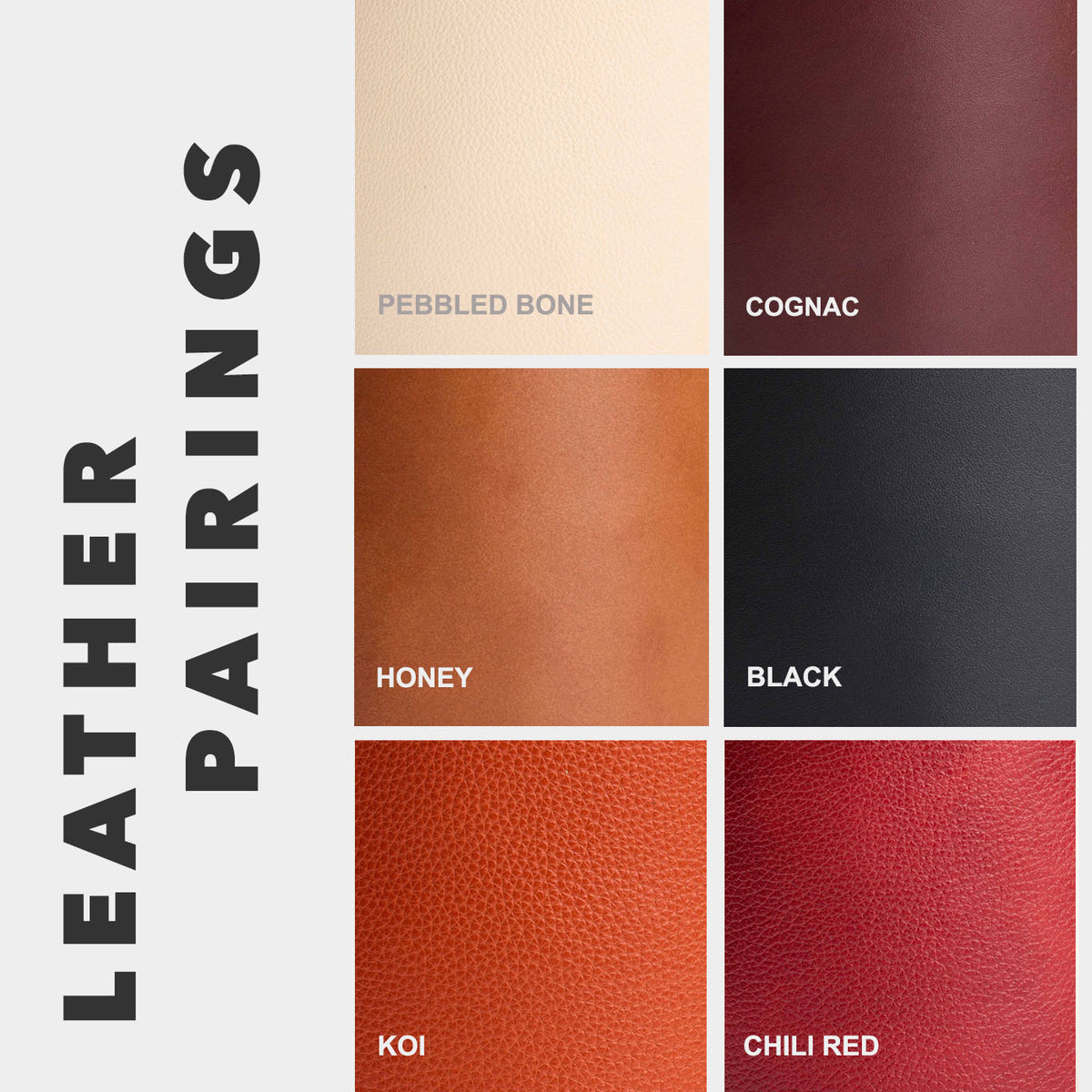 Wild Spice | Leather pairings infographic