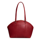 Chili Red Large | A half circle crossbody bag with handles and removable crossbody strap 