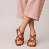 Miele | Strappy leather sandals with two buckle accents