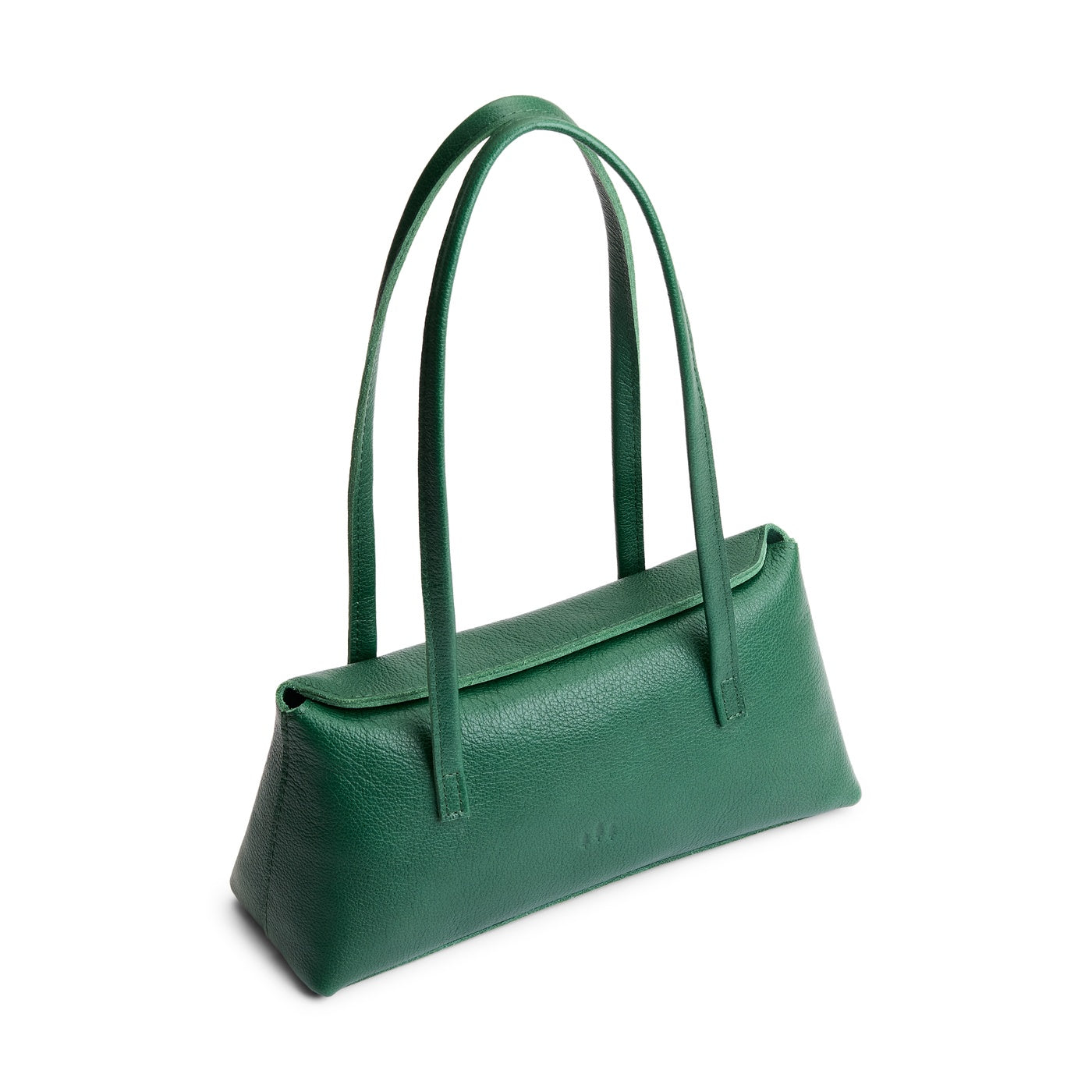 Bacalar | Leather bowler bag with magnetic closure against a white background