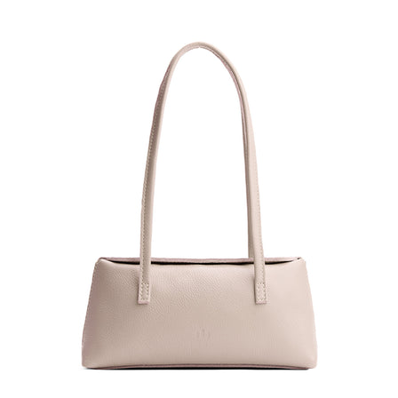 Oatmilk | Leather bowler bag with magnetic closure