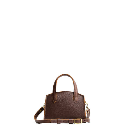 Coldbrew*Medium | Leather tote bag with handles, adjustable crossbody strap, zipper top, and two back pockets