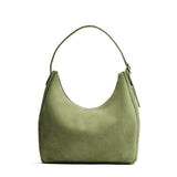 Laurel Large | U-shaped, flat-bottomed leather shoulder bag with adjustable strap