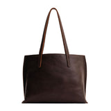 Coldbrew Medium | Leather tote bag with interior snap key loop