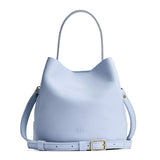 Skyway Large | Symmetrical bucket bag with handle, latch closure, and removable crossbody strap