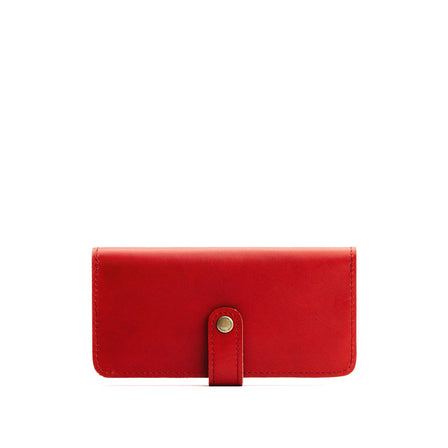 Ruby | Leather wallet with snap closed