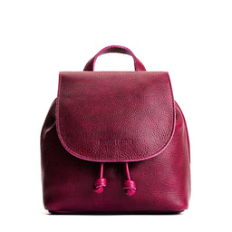 Orchid | Drawstring bucket backpack with snap closure under flap
