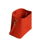 Paprika | Symmetrical bucket bag with latch closure and removable crossbody strap