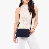 Velvet Blue Large | Rectangular crossbody with adjustable strap
