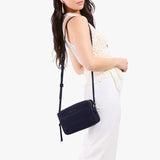 Velvet Blue Large | Rectangular crossbody with adjustable strap