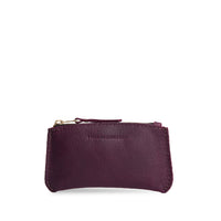 Plum*Small | Small pouch with a top zipper and unique curved bottom