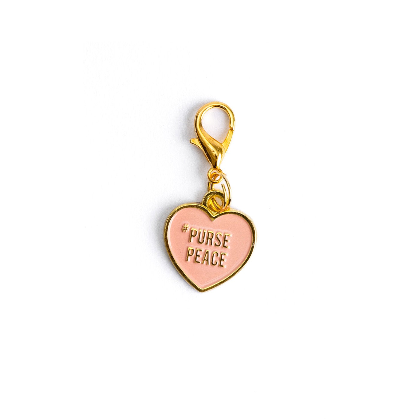 Purse Peace | Heart shaped charm with lobster clasp