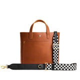 Pit Stop | Black and white checkered adjustable crossbody strap and lobster clasps