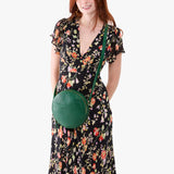 Bacalar Large | Circle shaped crossbody bag with top zipper