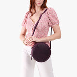 Larkspur Large | Circle shaped crossbody bag with top zipper