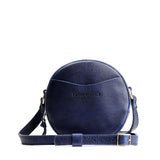 Cobalt Small | Circle shaped crossbody bag with top zipper