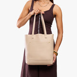 Oatmilk Classic | Medium Tote with dual shoulder straps and crossbody strap