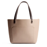 Stone Classic | Large leather tote bag with sturdy bridle handles and front pocket