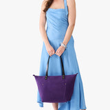 Imperial Zipper | Large leather tote bag with sturdy bridle handles and front pocket
