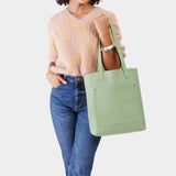 Pistachio Classic | Medium Tote with dual shoulder straps and crossbody strap