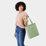 Pistachio Classic | Medium Tote with dual shoulder straps and crossbody strap