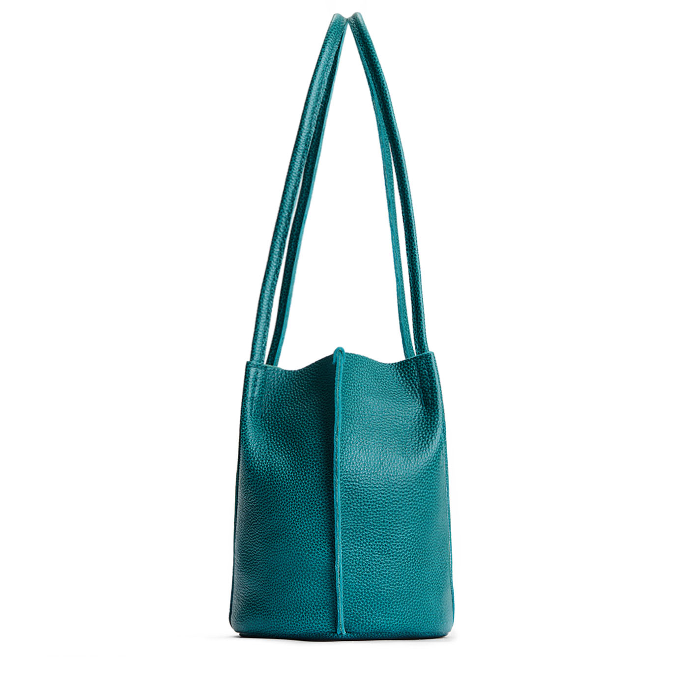 Aquarius*Classic | Petite bucket shaped tote bag with matching leather handles