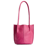 Cosmo Small | Petite bucket shaped tote bag with matching leather handles