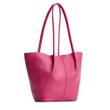 Cosmo Large | Wide bucket shaped tote bag with matching leather handles