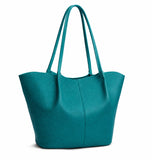 Aquarius Oversized | Extra wide bucket shaped tote bag with matching leather handles