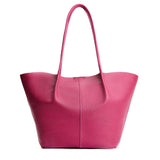 Cosmo Oversized | Extra wide bucket shaped tote bag with matching leather handles