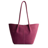 Superbloom Large | Wide bucket shaped tote bag with matching leather handles