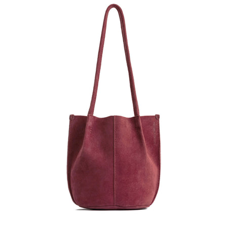 Red Panda*Oversized | Extra wide bucket shaped tote bag with matching leather handles