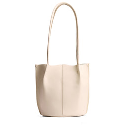 Bone*Classic | Petite bucket shaped tote bag with matching leather handles
