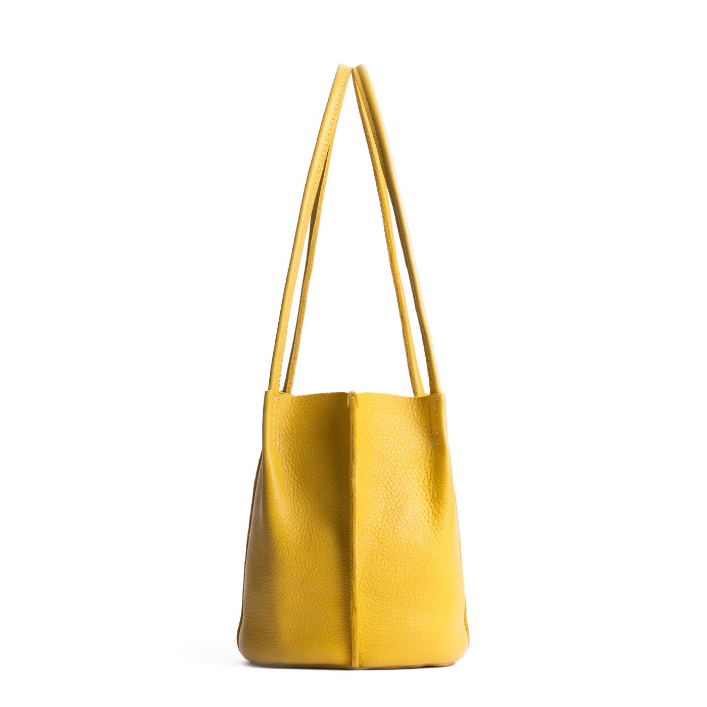 Naples | Petite bucket shaped tote bag with matching leather handles