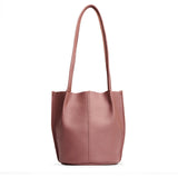 Sunkissed Classic | Petite bucket shaped tote bag with matching leather handles