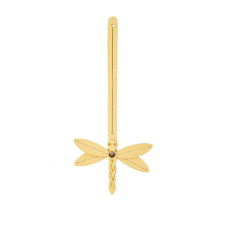 Butter Bliss | Dragonfly shaped leather charm tassel
