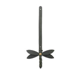 Evergreen | Dragonfly shaped leather charm tassel