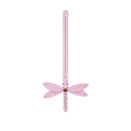 Pinkaboo | Dragonfly shaped leather charm tassel