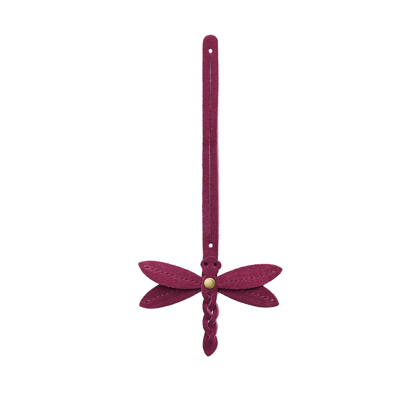 Superbloom | Dragonfly shaped leather charm tassel