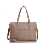 Sparrow East/West | Structured wide tote bag with overlapping panels and crossbody strap
