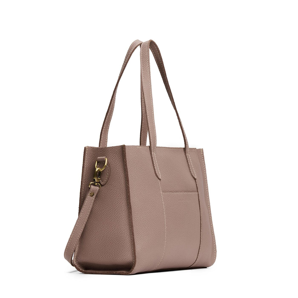 Sparrow*East/West | Structured wide tote bag with overlapping panels and crossbody strap