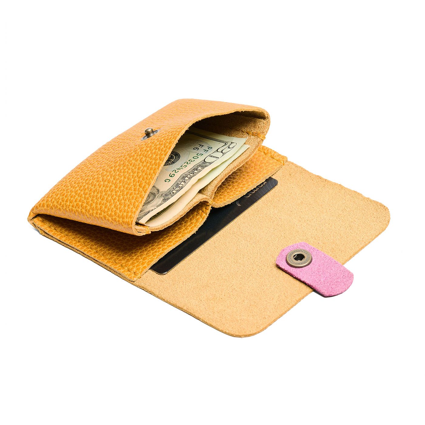 Sunshine | Envelope snap wallet with contrast pull tab